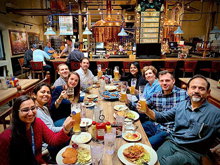 With Nicole's family at Hofbrauhaus 2019.